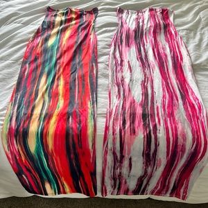 Strapless , tube top , long length maxi dress